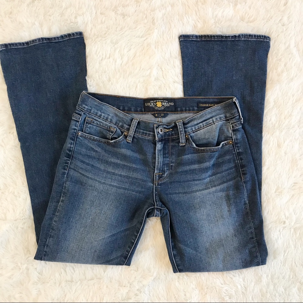 Lucky Brand Charlie Baby Boot Blue Jeans Size 4/27